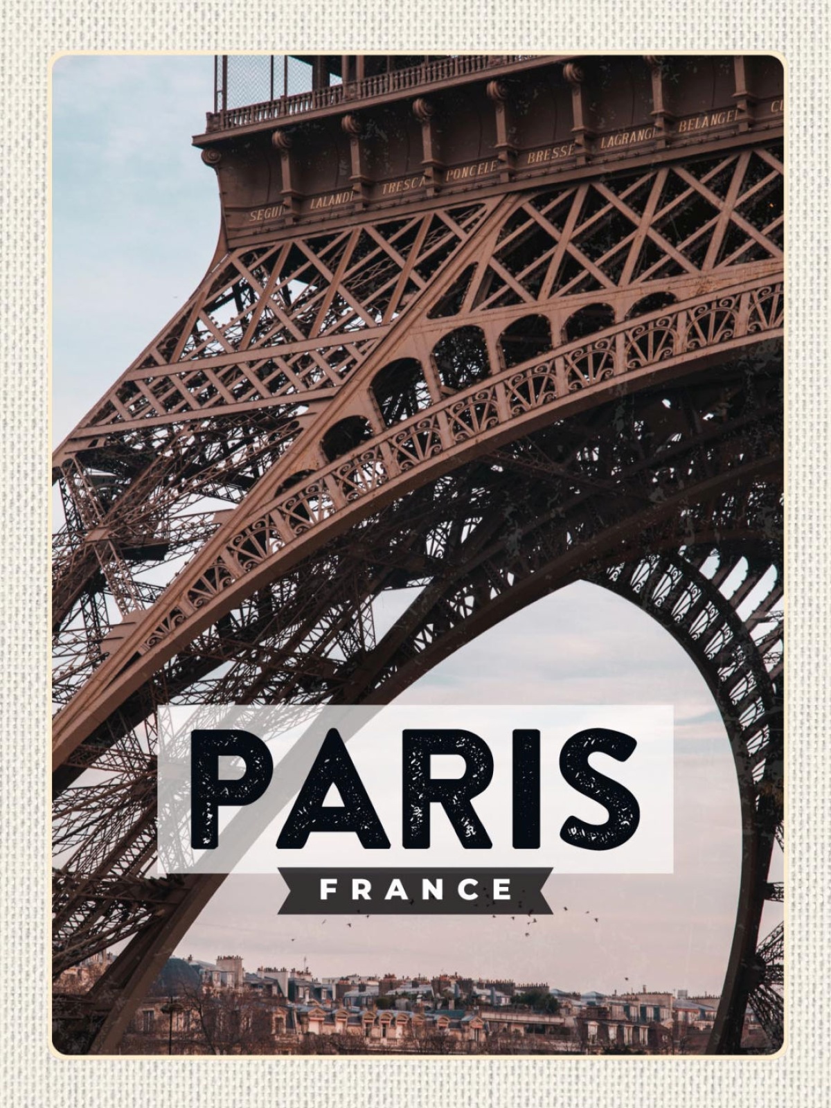 Schild Paris France Frankreich Eiffelturm Stadt 12x18 20x30 30x40 Blech od. Holz