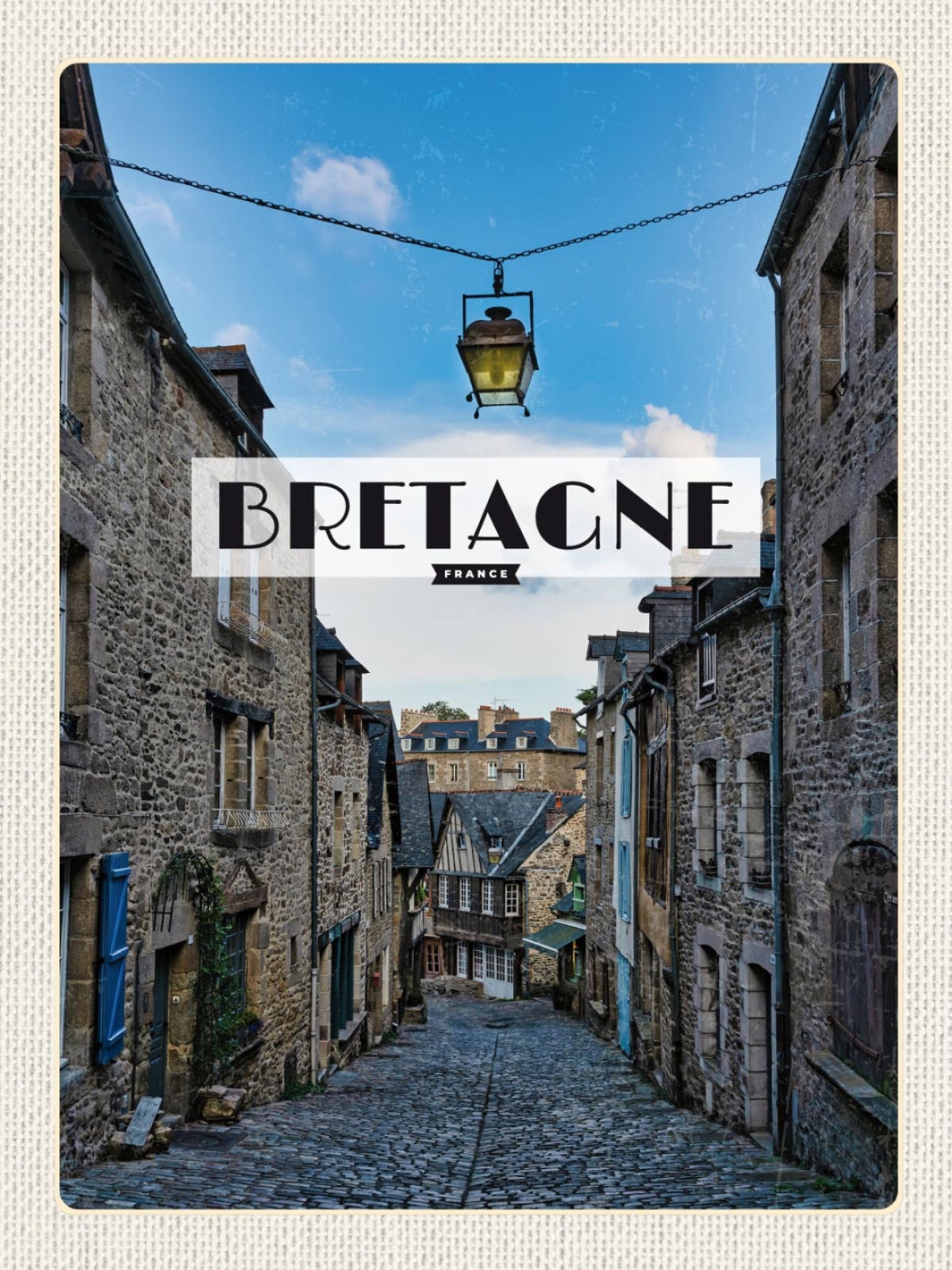 Schild Bretagne France Frankreich Stadt Gasse 12x18 20x30 30x40 Blech od. Holz