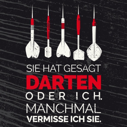 Schild Sie Hat Gesagt Darten Oder Ich Vermisse Sie 12x18 20x30 30x40 Blech/Holz