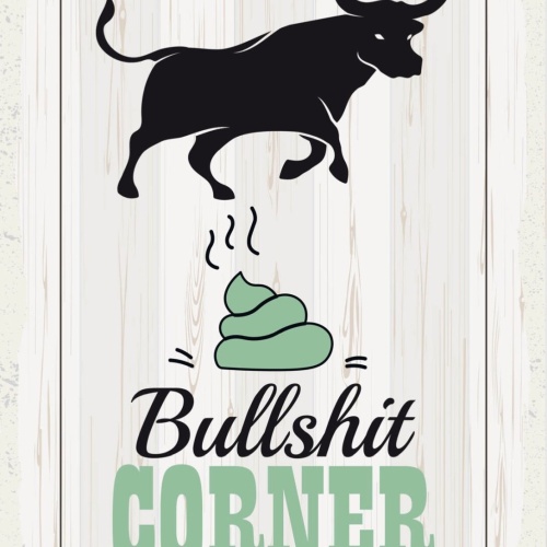 Schild Bullshit Corner Blödsinn Ecke Bereich Bulle 12x18 20x30 30x40 Blech/Holz