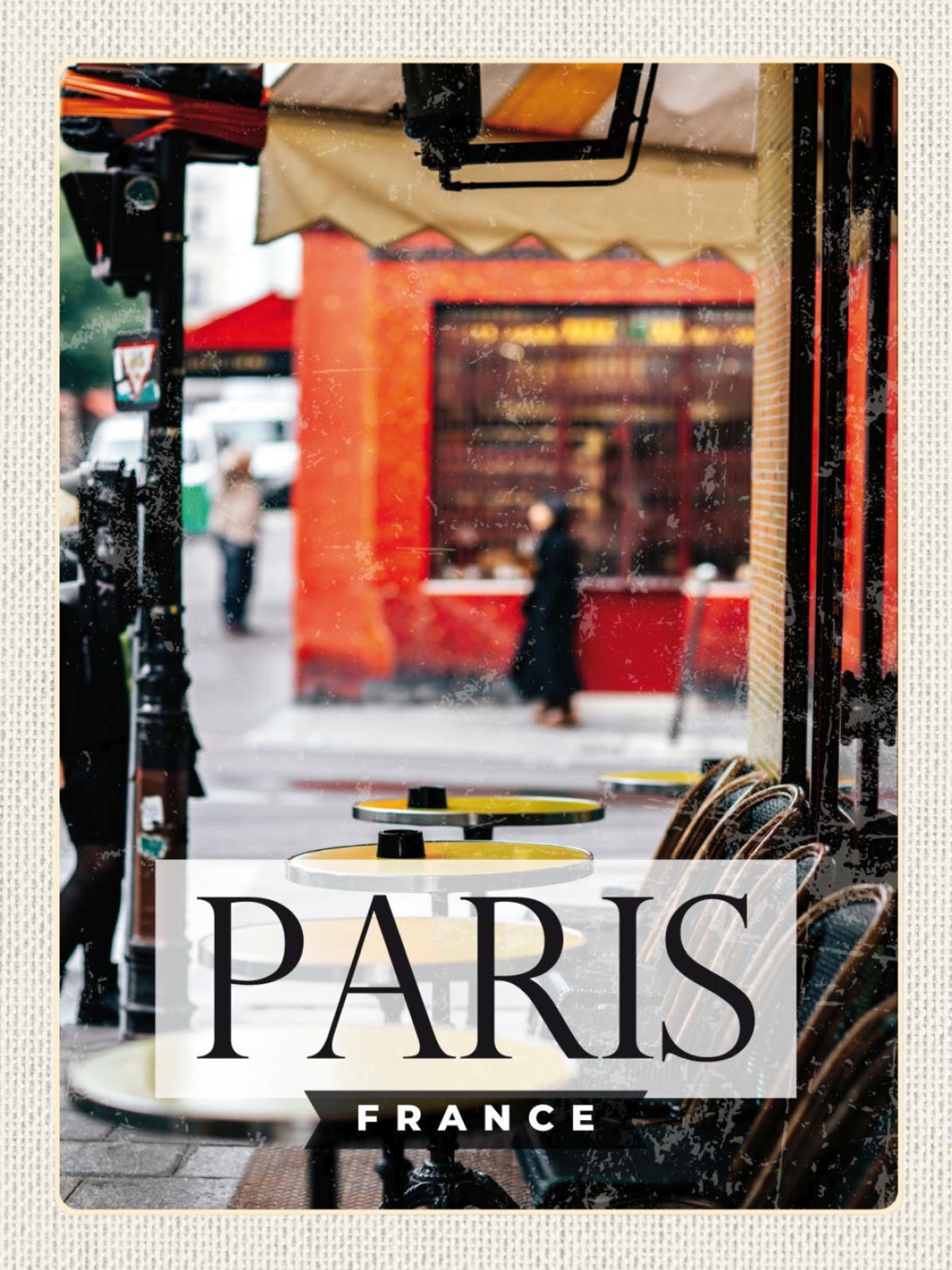 Schild Paris France Frankreich Café Kaffee Haus 12x18 20x30 30x40 Blech od. Holz