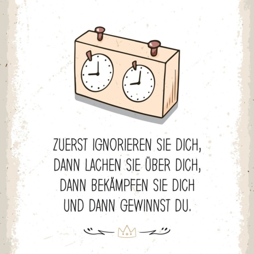 Schild Zuerst Ignorieren Sie Dich Dann Gewinnst Du 12x18 20x30 30x40 Blech/Holz