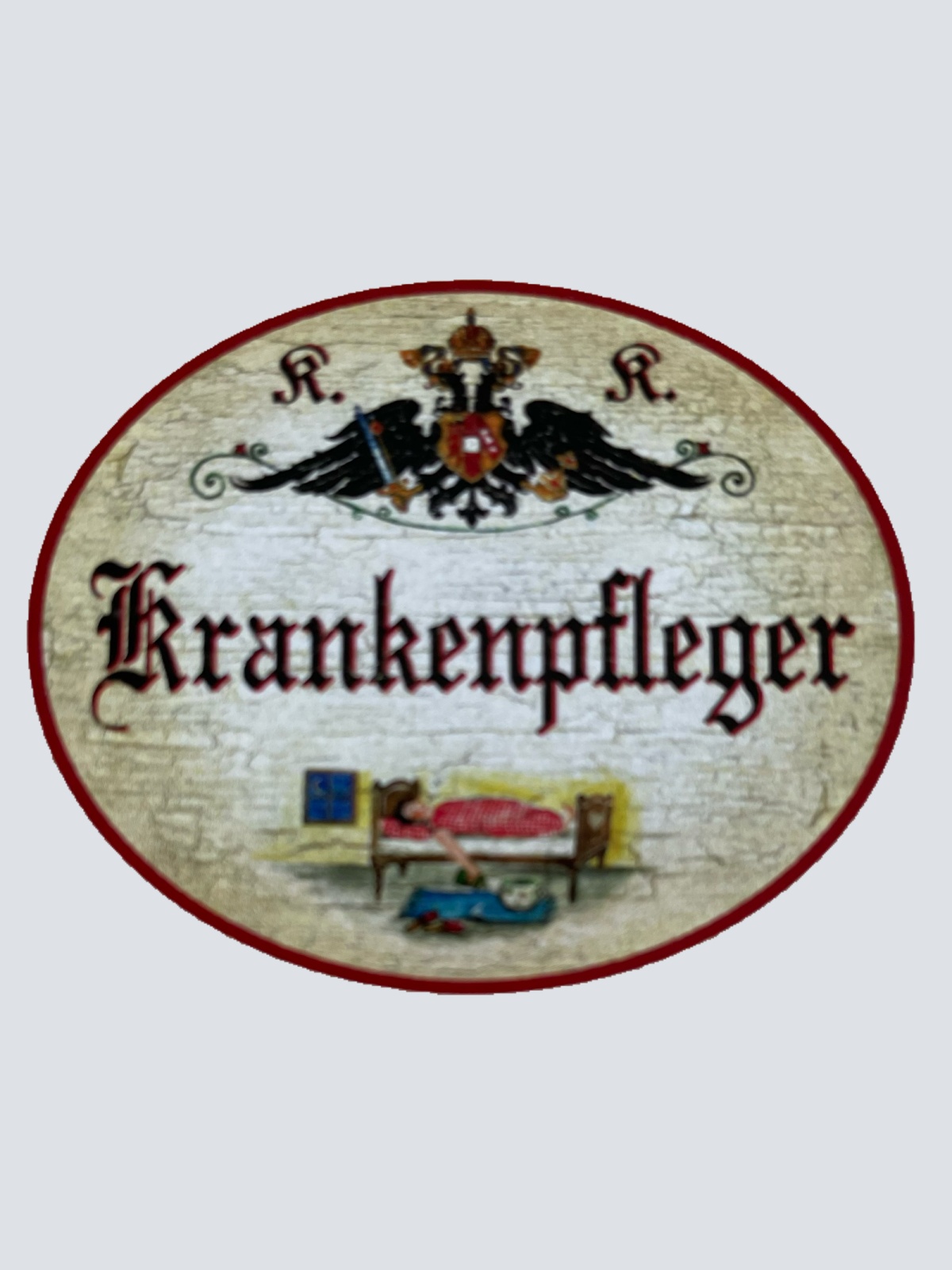 KuK Nostalgie Holzschild Krankenpfleger Pflege Patienten Krankenhaus Schild