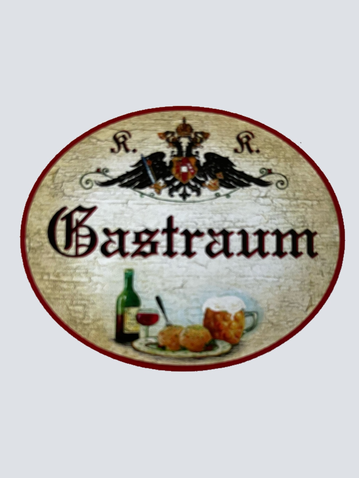 KuK Nostalgie Holzschild Gastraum Gästezimmer Gast Besucher Haus Schild