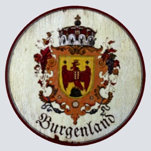 Nostalgie Holzschild Burgenland Wappen Bundesland Österreich Schild