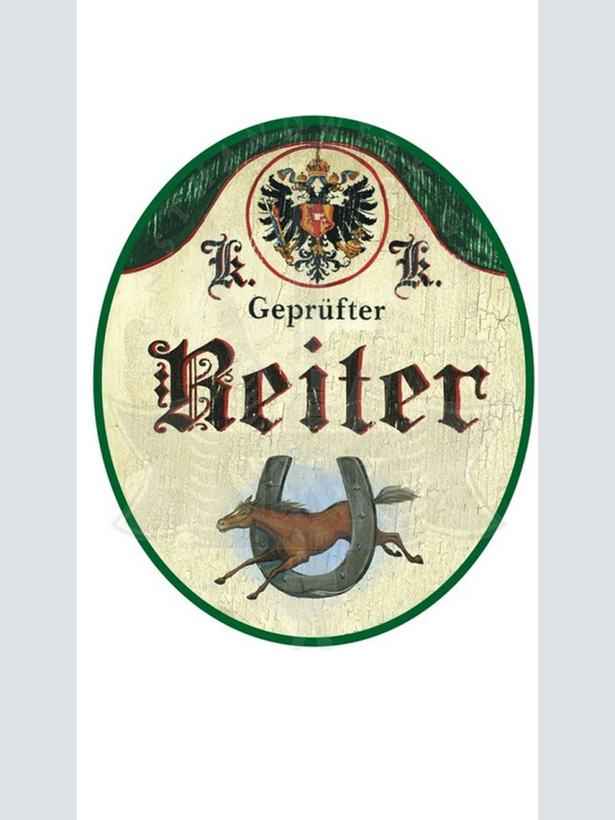 KuK Nostalgie Holzschild "Reiter"