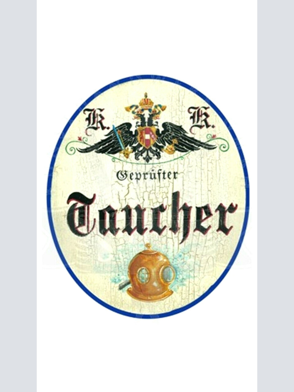 KuK Nostalgie Holzschild "Taucher"
