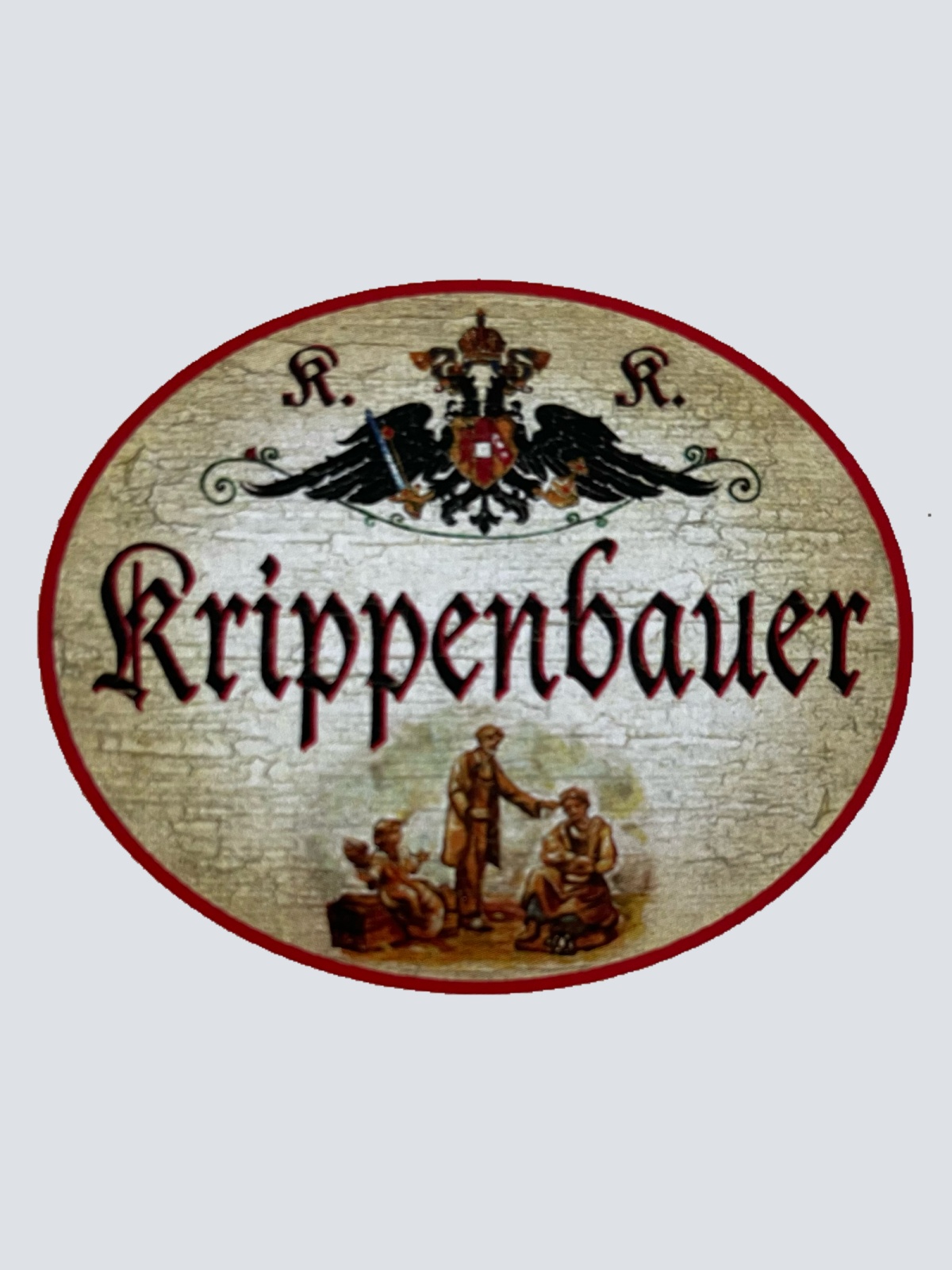 KuK Nostalgie Holzschild Krippenbauer Krippe Weihnachten Handwerk Schild