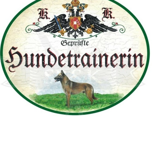 KuK Nostalgie Holzschild "HundetrainerIn"