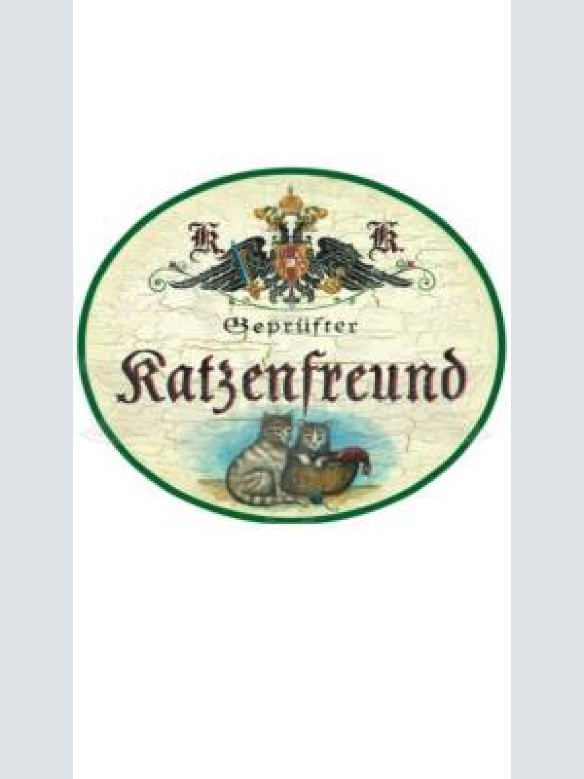 Kuk nostalgie holzschild "katzenfreund"