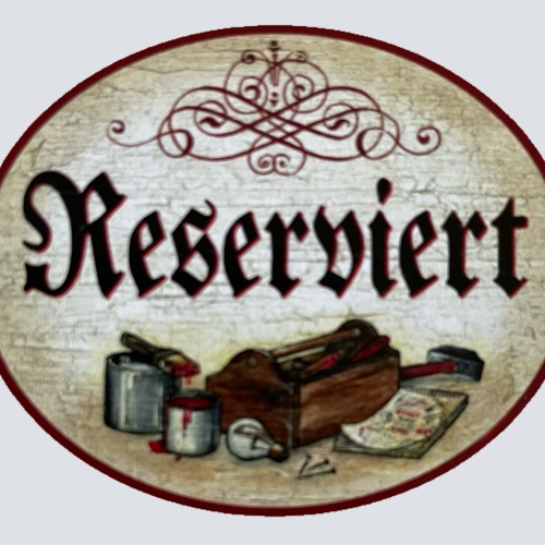 Nostalgie Holzschild Reserviert Vorbehalten Vorbestellt Besetzt Schild