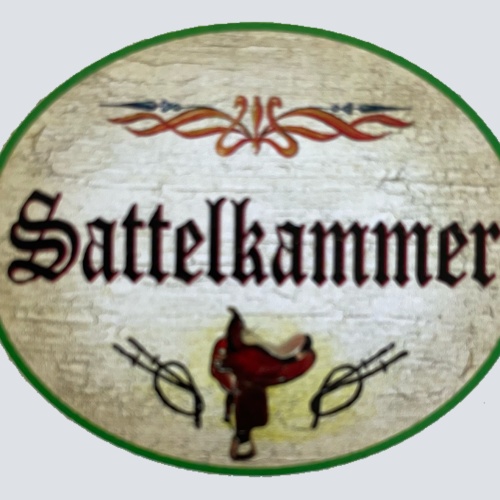 Nostalgie Holzschild Sattelkammer Pferde Sattel Reiten Reiter Pferd Schild