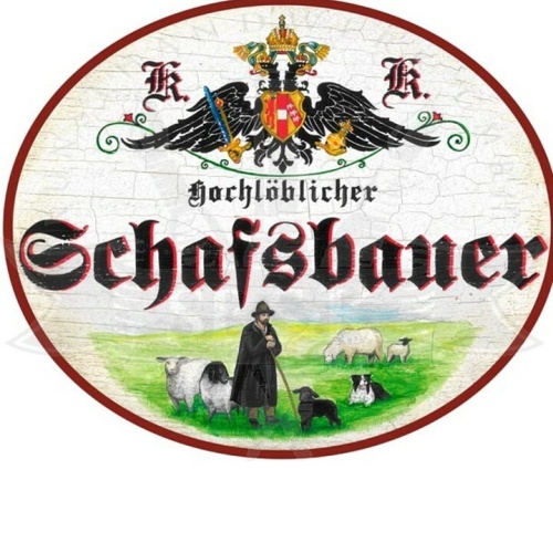 KuK Nostalgie Holzschild "Schafsbauer"