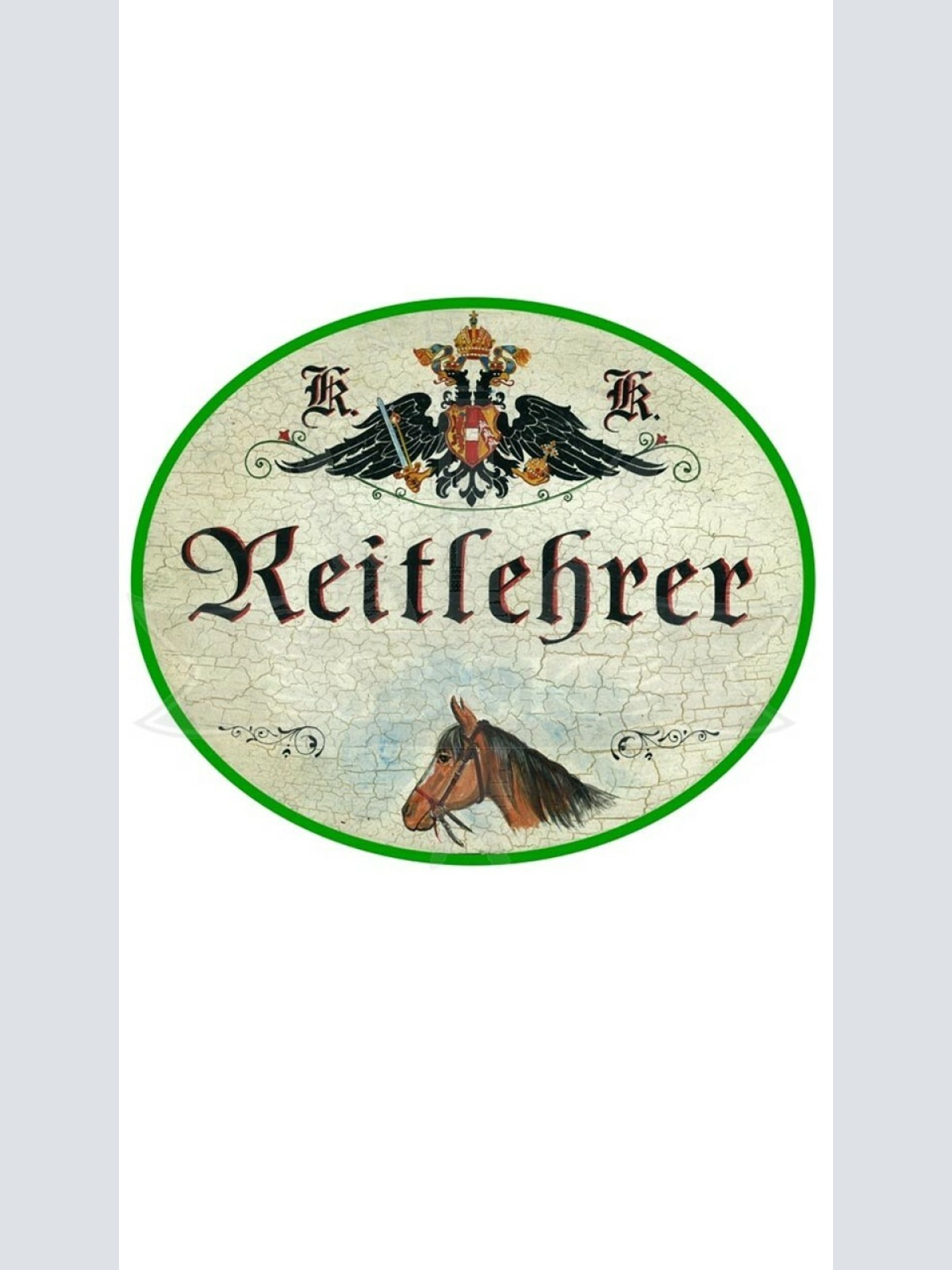 KuK Nostalgie Holzschild "Reitlehrer"
