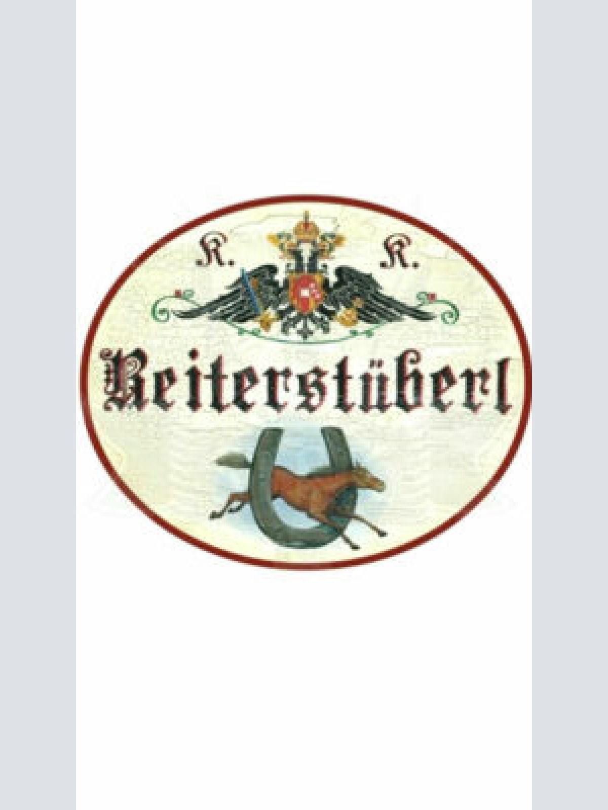KuK Nostalgie Holzschild "Reiterstüberl"