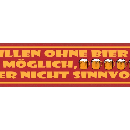 Schild Grillen Ohne Bier Ist Möglich Aber Nicht Sinnvoll 46 x 10 Blech od. Holz