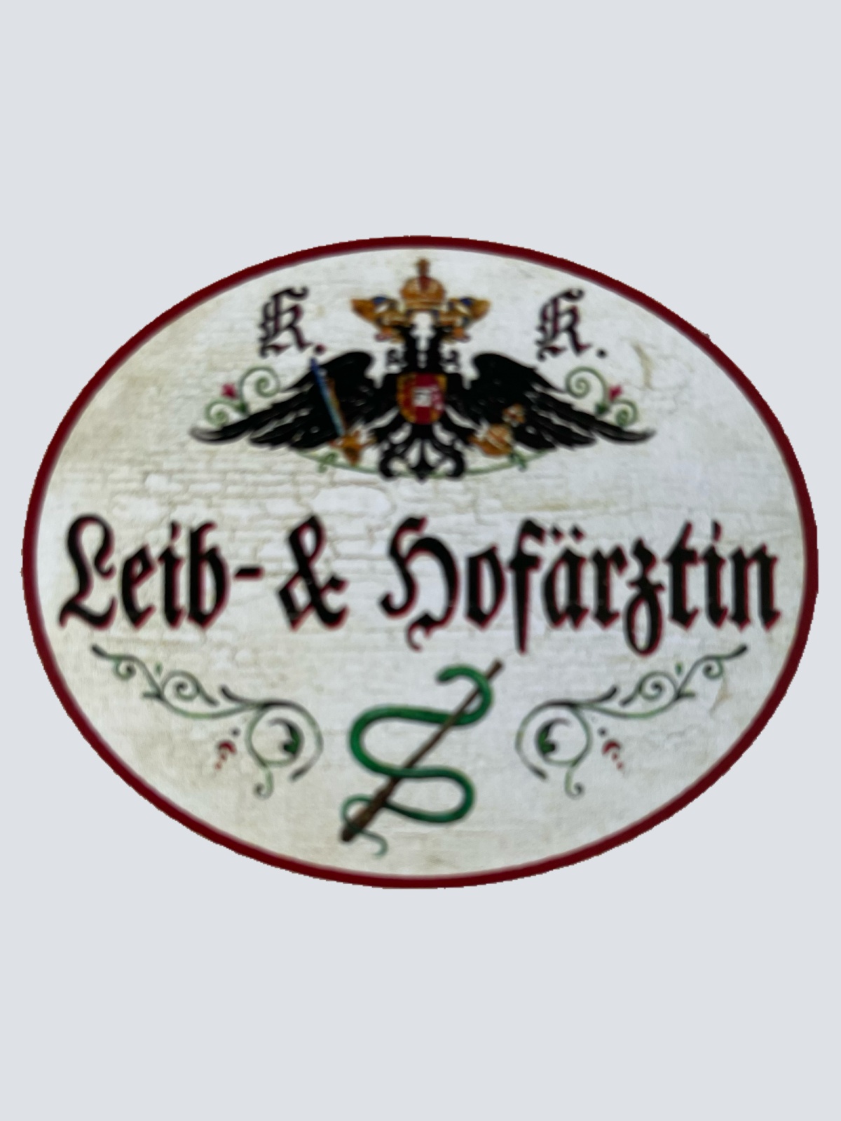 KuK Nostalgie Holzschild Leib- & Hofärztin Ärztin Frau Doktor Hausärztin Schild