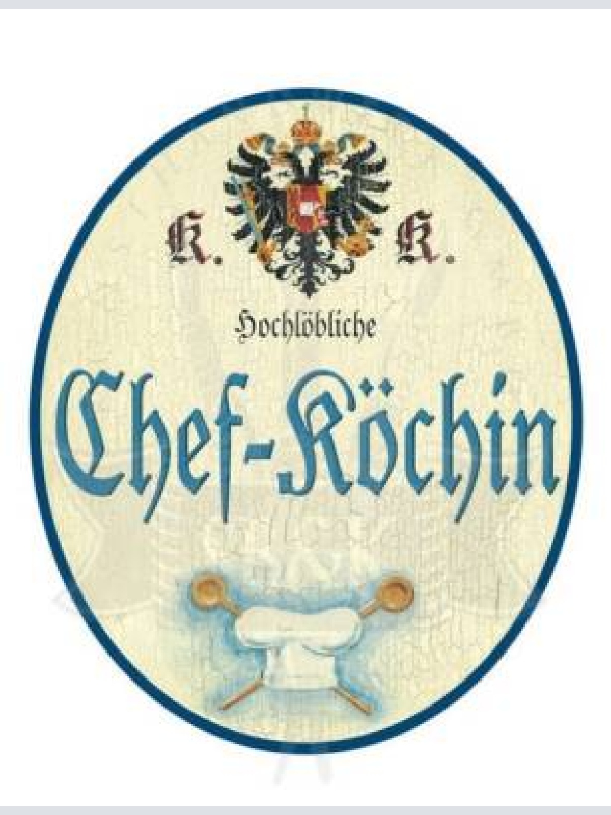 Kuk nostalgie holzschild hochlöbliche chef-köchin