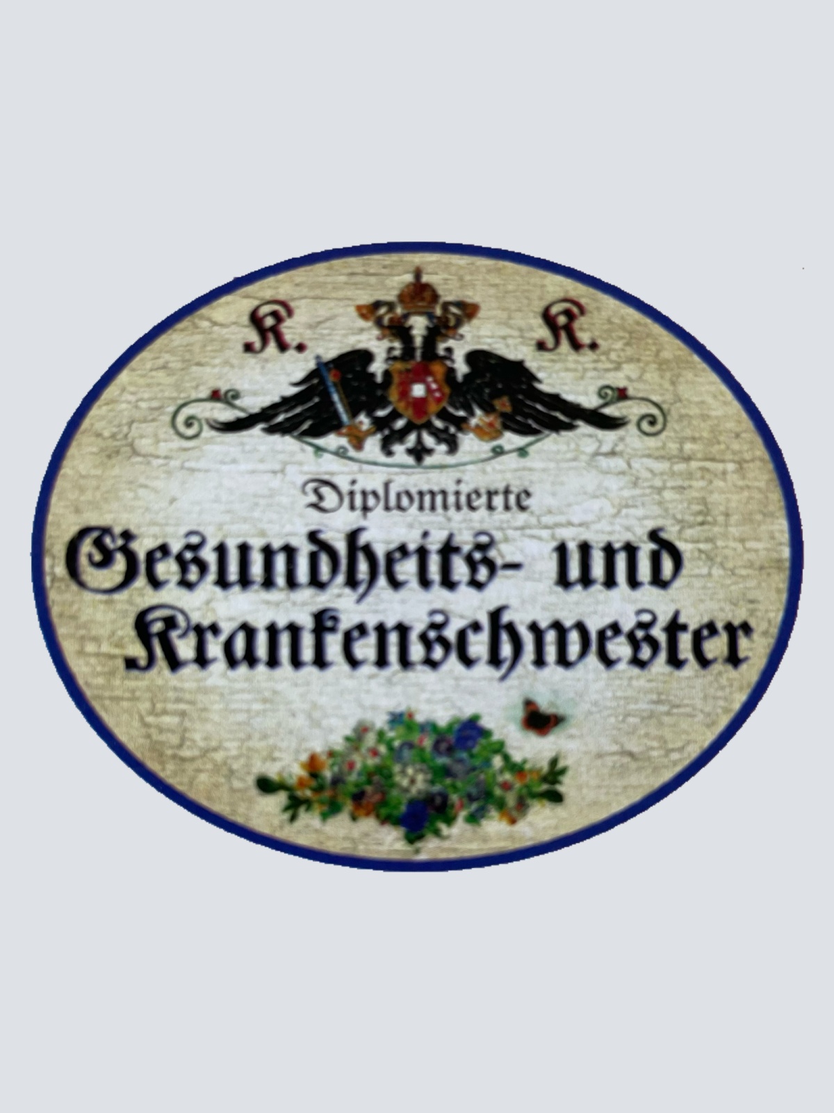 KuK Nostalgie Holzschild Diplomierte Gedundheits- & Krankenschwester Schild