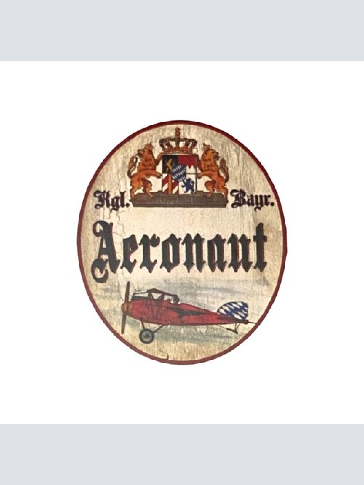 Nostalgie Holzschild königlich bayerischer Aeronaut Bayern
