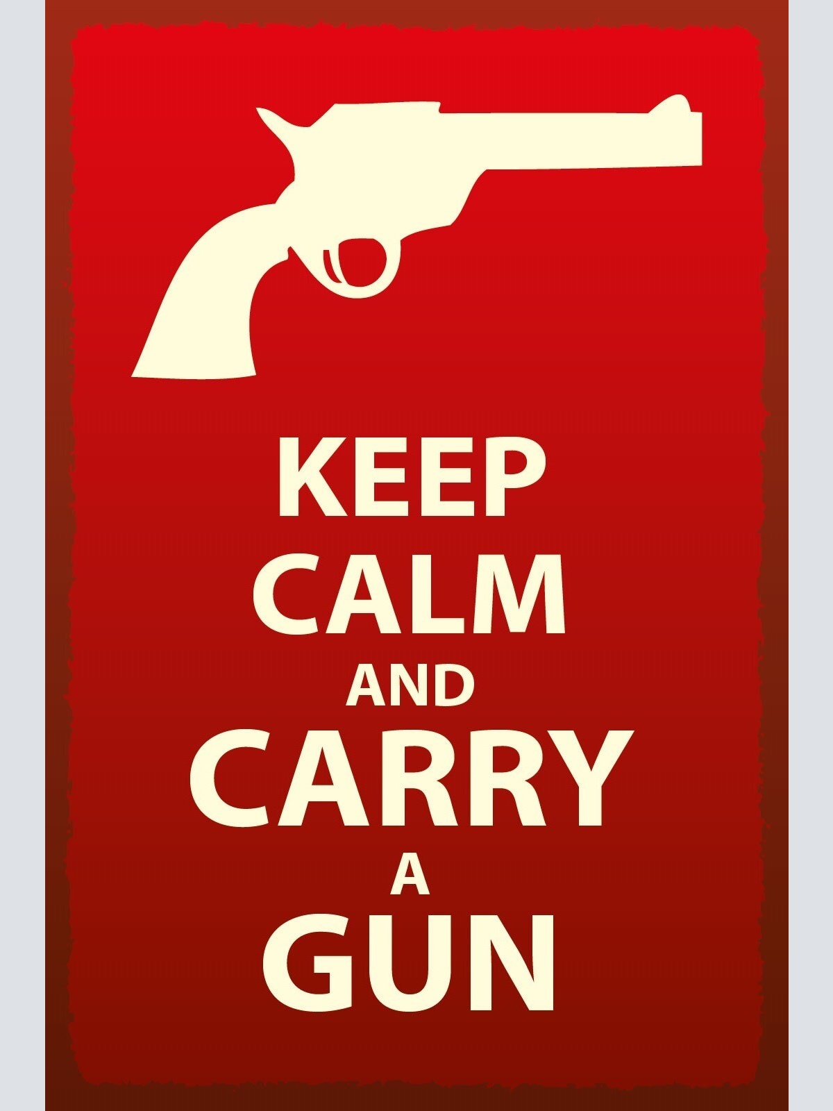 Schild Keep calm Gun Ruhig bleiben Pistole 12x18 / 20x30 / 30x40 Blech od. Holz