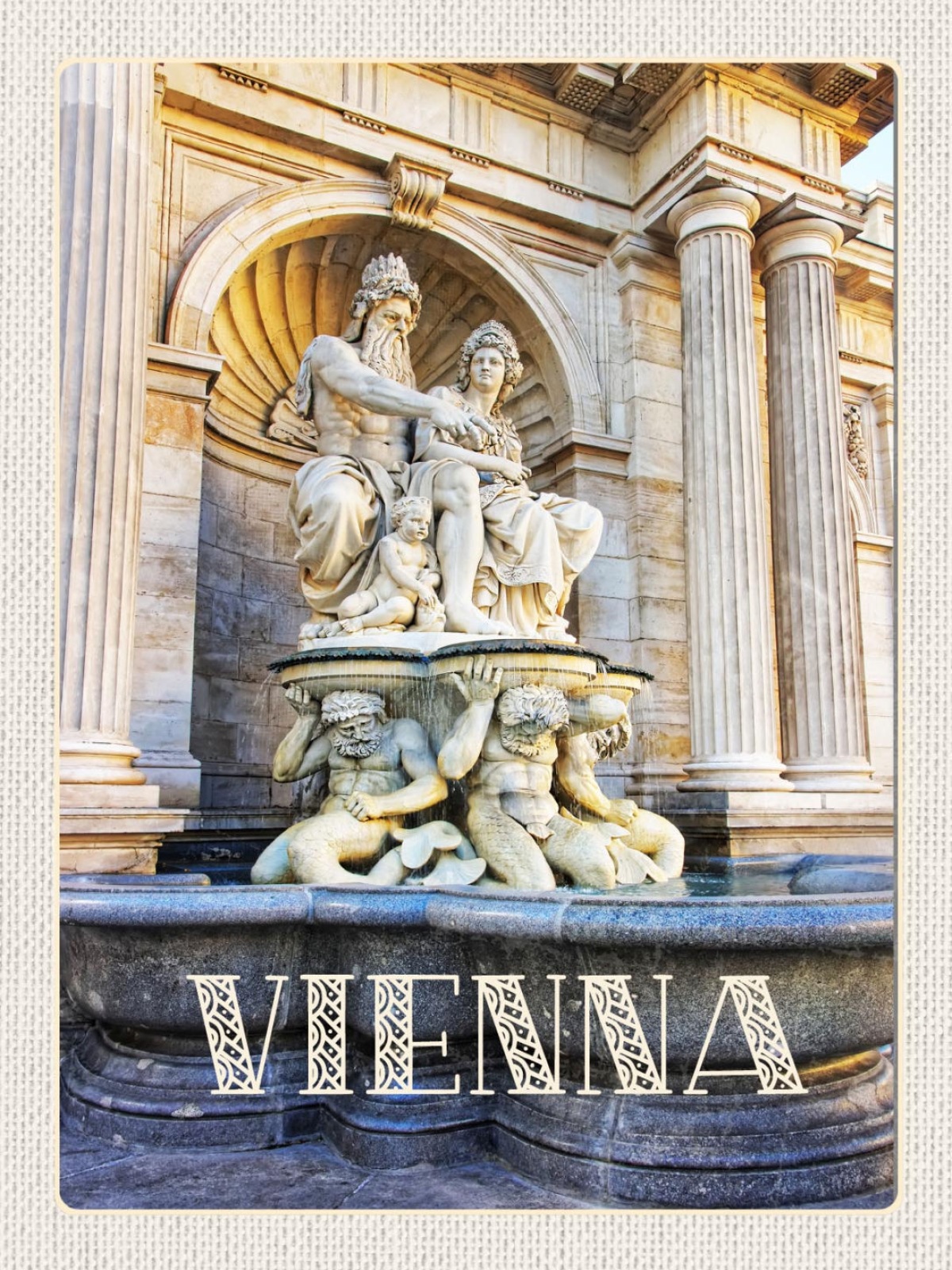 Schild Vienna Austria Wien Ö Albrechtsbrunnen 12x18 20x30 30x40 Blech/Holz