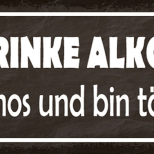 Schild Ich Trinke Alkohol Lese Pornos & Bin Tätowiert Tattoo 27x10 Blech od.Holz