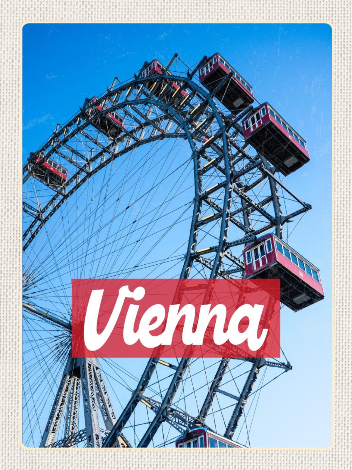 Schild Vienna Austria Wien Österreich Riesenrad 12x18 20x30 30x40 Blech/Holz