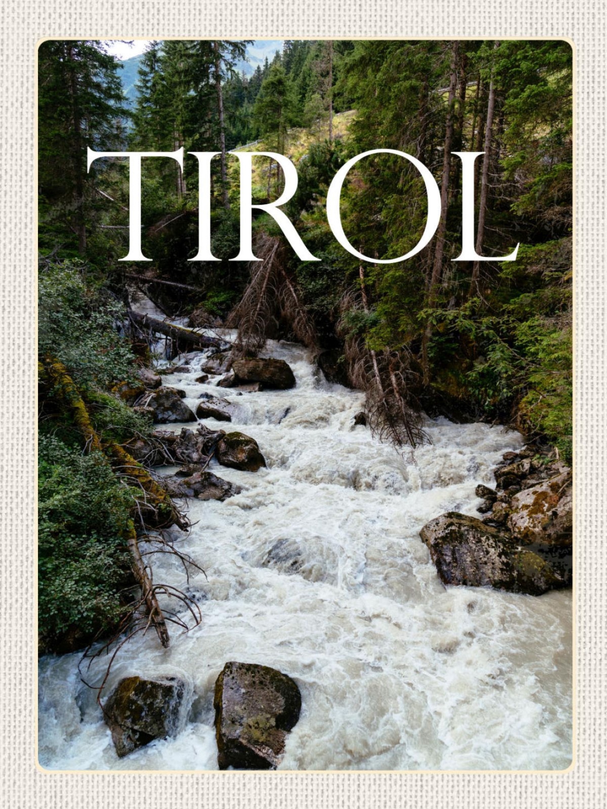 Schild Tirol Stubaital Wasserfall Fluss Österreich 12x18 20x30 30x40 Blech/Holz