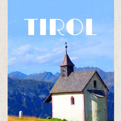 Schild Jaufen Pass Kapelle Süd Tirol Italien 12x18 20x30 30x40 Blech/Holz