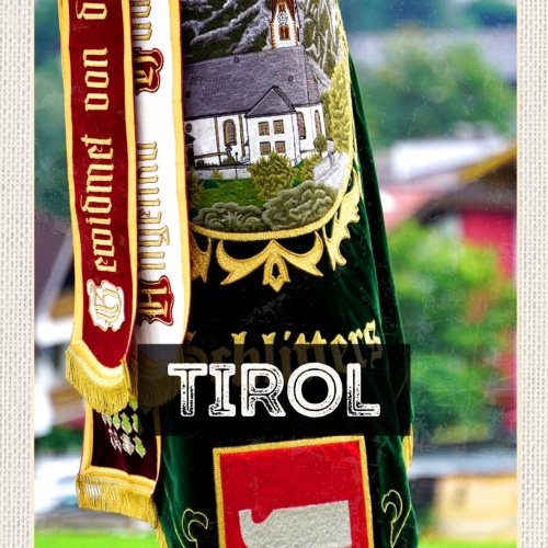 Schild Tirol Flagge Umzug Brauchtum Österreich 12x18 20x30 30x40 Blech/Holz