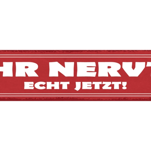 Schild Ihr Nervt Echt Jetzt Ärger Genervt Grantig 46 x 10 Blech od. Holz