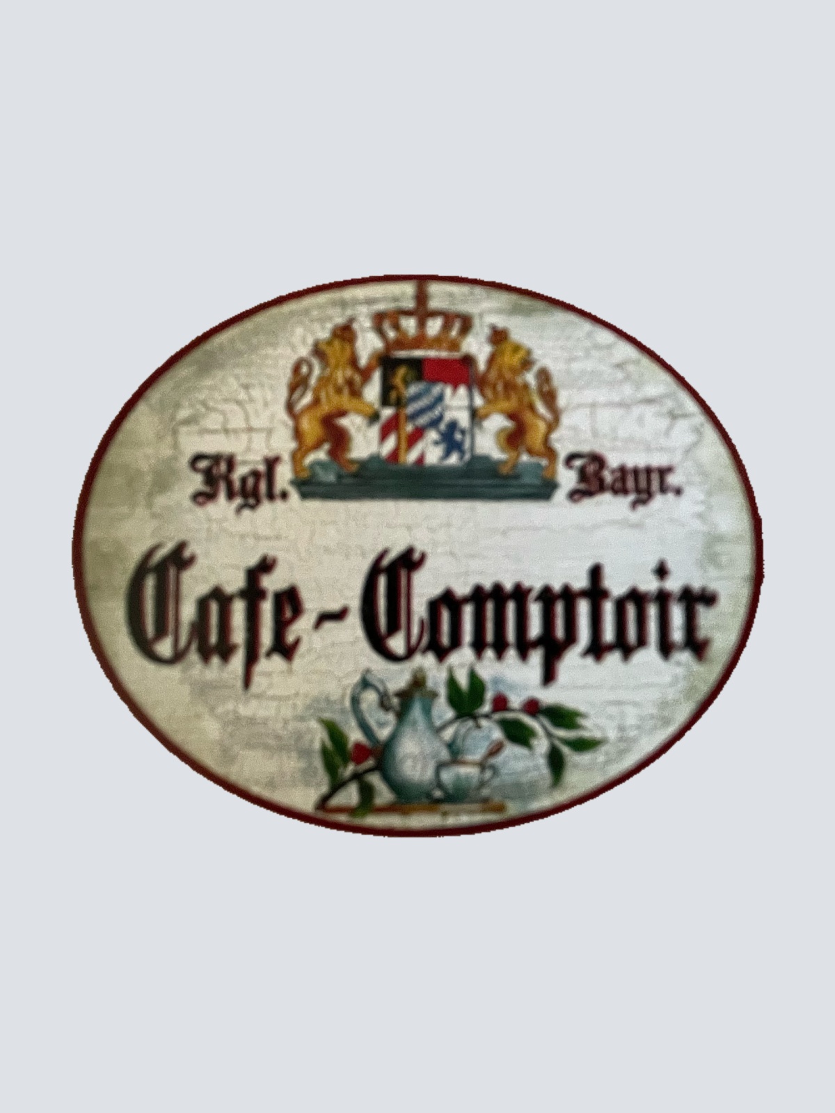 Nostalgie Holzschild Bayern Königlich Bayerischer Cafe Comptoir Schild