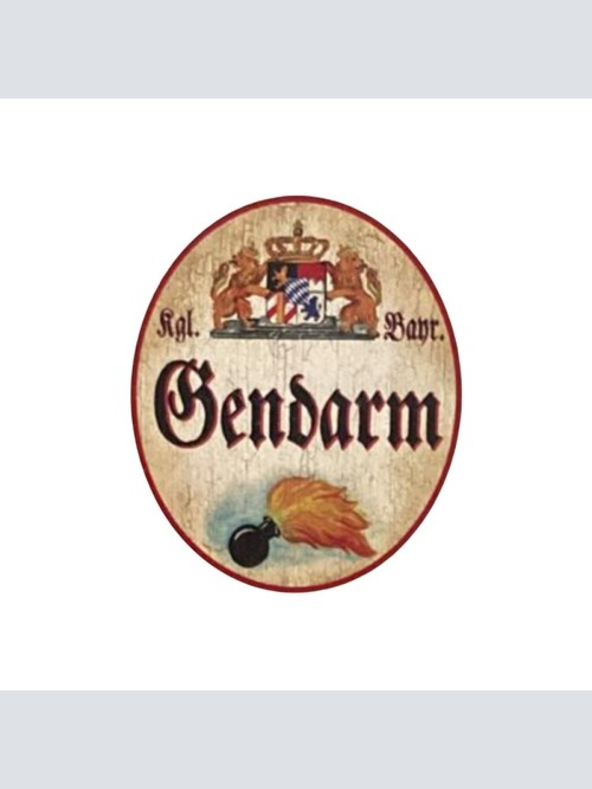 Nostalgie Holzschild Bayern königlich Bayerischer Gendarm Schild