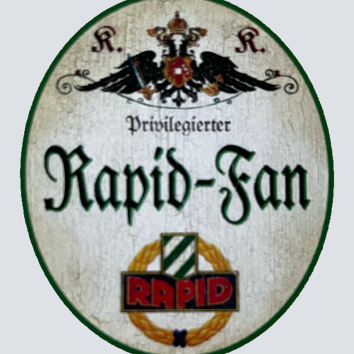 KuK Nostalgie Holzschild Privilegierter Rapid Fan Fußball Wien Bundesliga Schild
