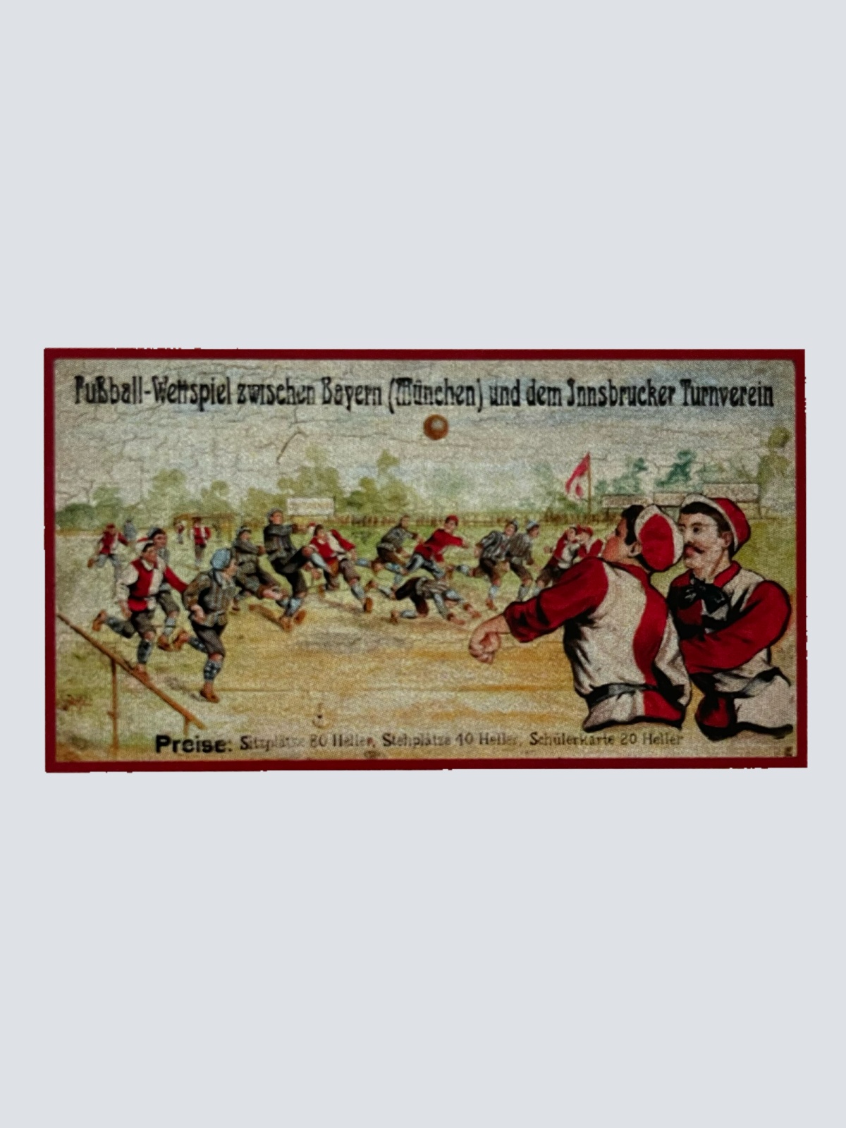 Nostalgie Holzschild Fußball Wett Spiel Bayern München Innsbruck Match Schild