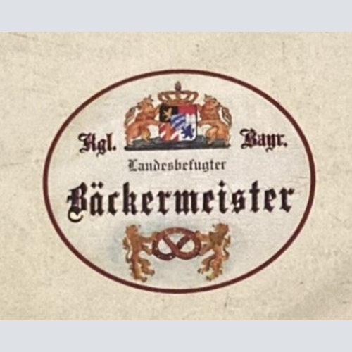 Nostalgie Holzschild Bayern königlich bayerischer Landesbefugter Bäckermeister