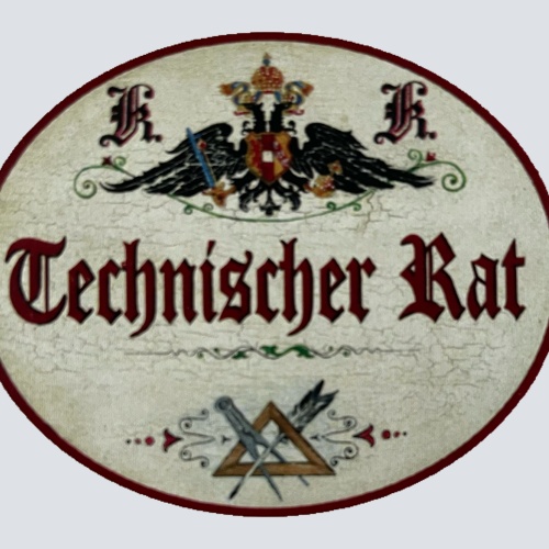 KuK Nostalgie Holzschild Technischer Rat Auszeichnung Berufstitel Titel Schild