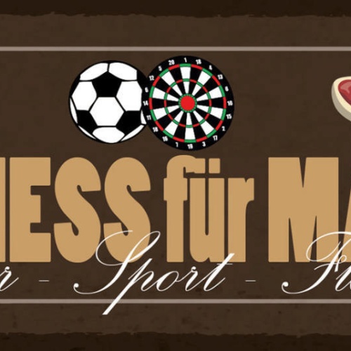 Schild Wellness Für Männer Bier Sport Fleisch Alkohol Grill 27x10 Blech od.Holz