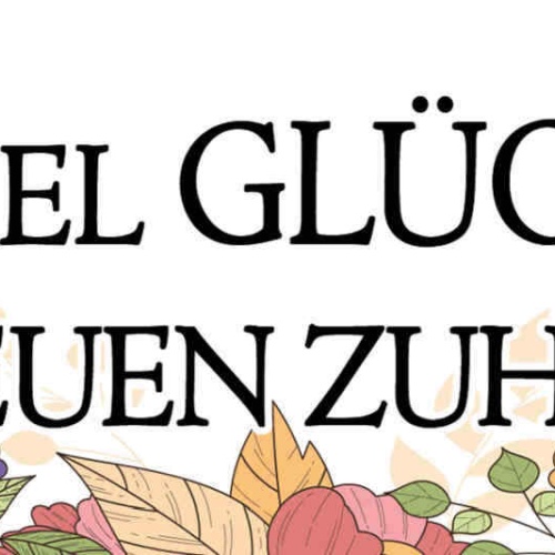 Schild Viel Glück Im Neuen Zuhause Wohnung Haus Familie 27x10 Blech od.Holz