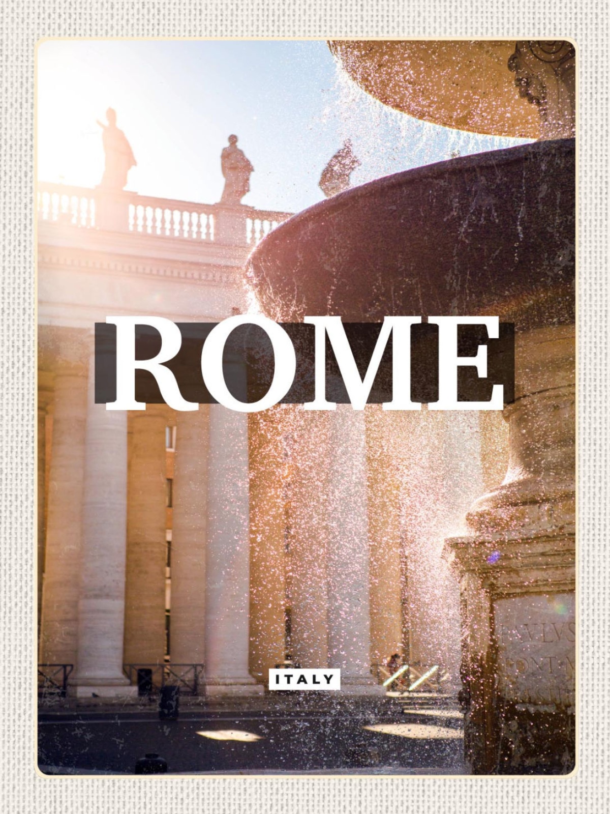 Schild Rome Italy Rom Italien Trevi Brunnen 12x18 20x30 30x40 Blech od. Holz