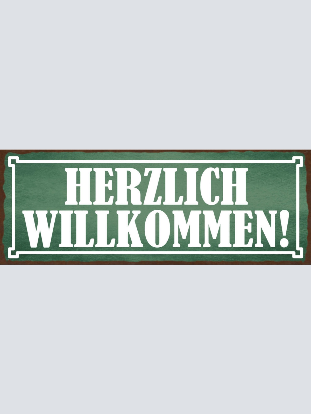 Schild Herzlich Willkommen Gäste Geschäft Laden Lokal Herein 27x10 Blech od.Holz