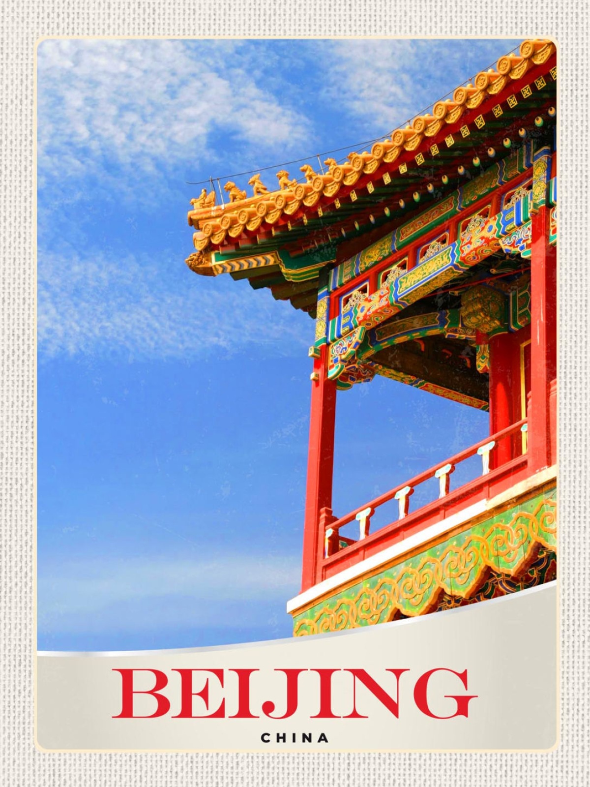 Schild Beijing Peking China Verbotene Stadt Tempel 12x18 20x30 30x40 Blech/Holz