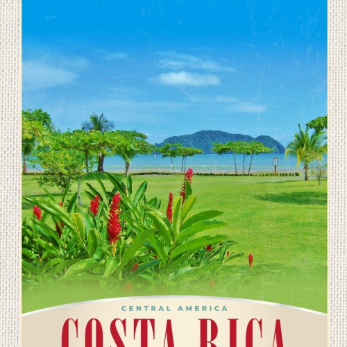 Schild Costa Rica Central Zentral America Aussicht 12x18 20x30 30x40 Blech/Holz