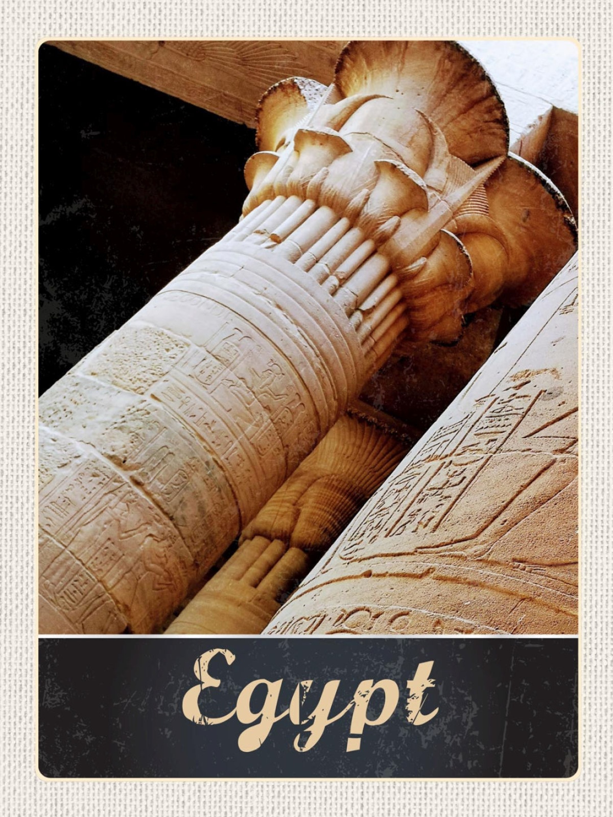 Schild Egypt Ägypten Säule Karnak Tempel Afrika 12x18 20x30 30x40 Blech/Holz