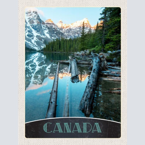 Schild Canada Kanada Landschaft Moraine Lake See 12x18 20x30 30x40 Blech/Holz