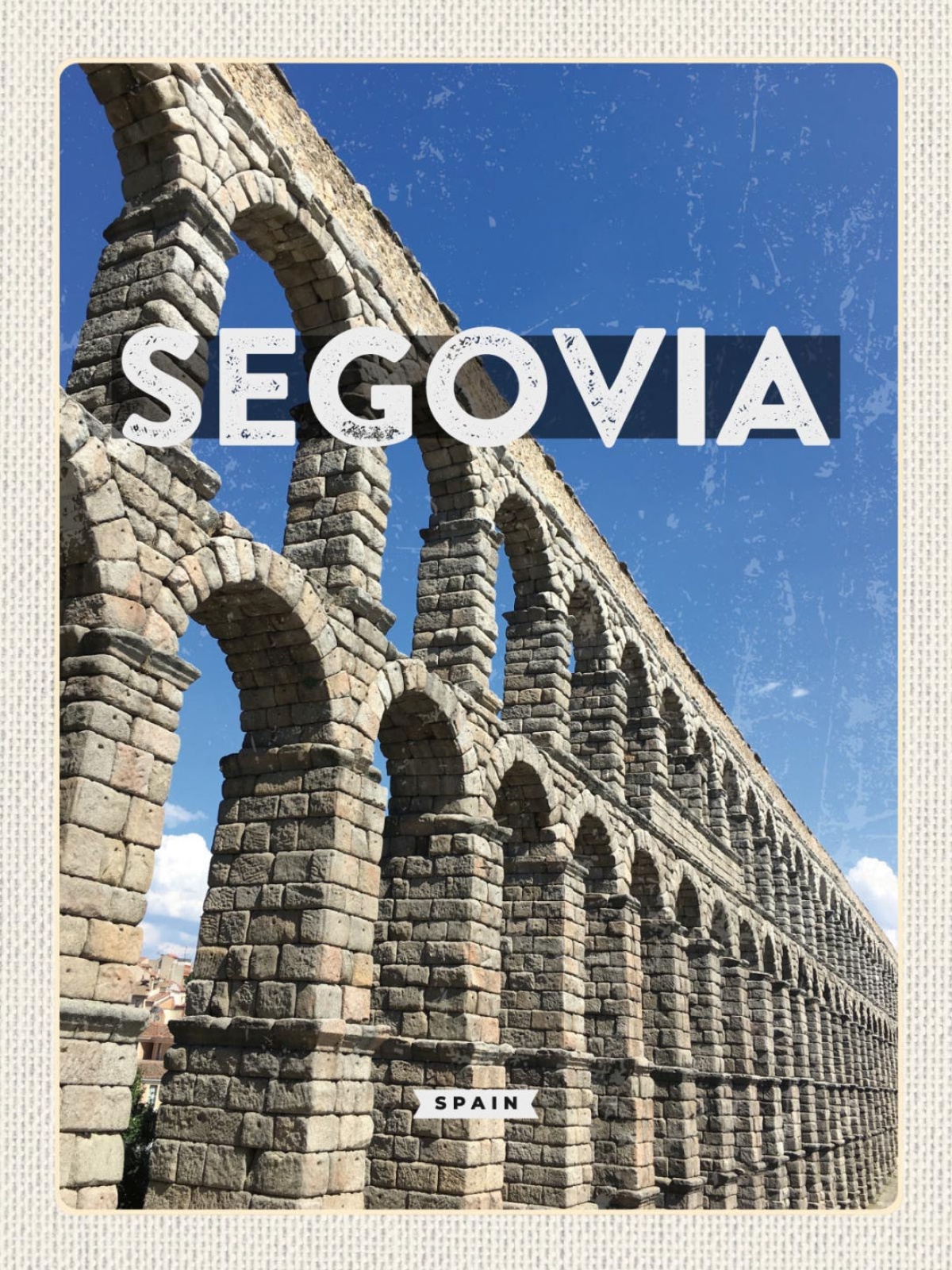 Schild Segovia Spain Spanien Aquädukt 12x18 20x30 30x40 Blech od. Holz