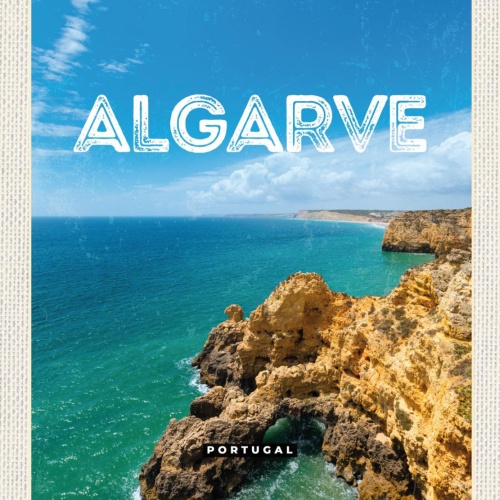 Schild Algarve Portugal Strand Küste Meer 12x18 20x30 30x40 Blech od. Holz
