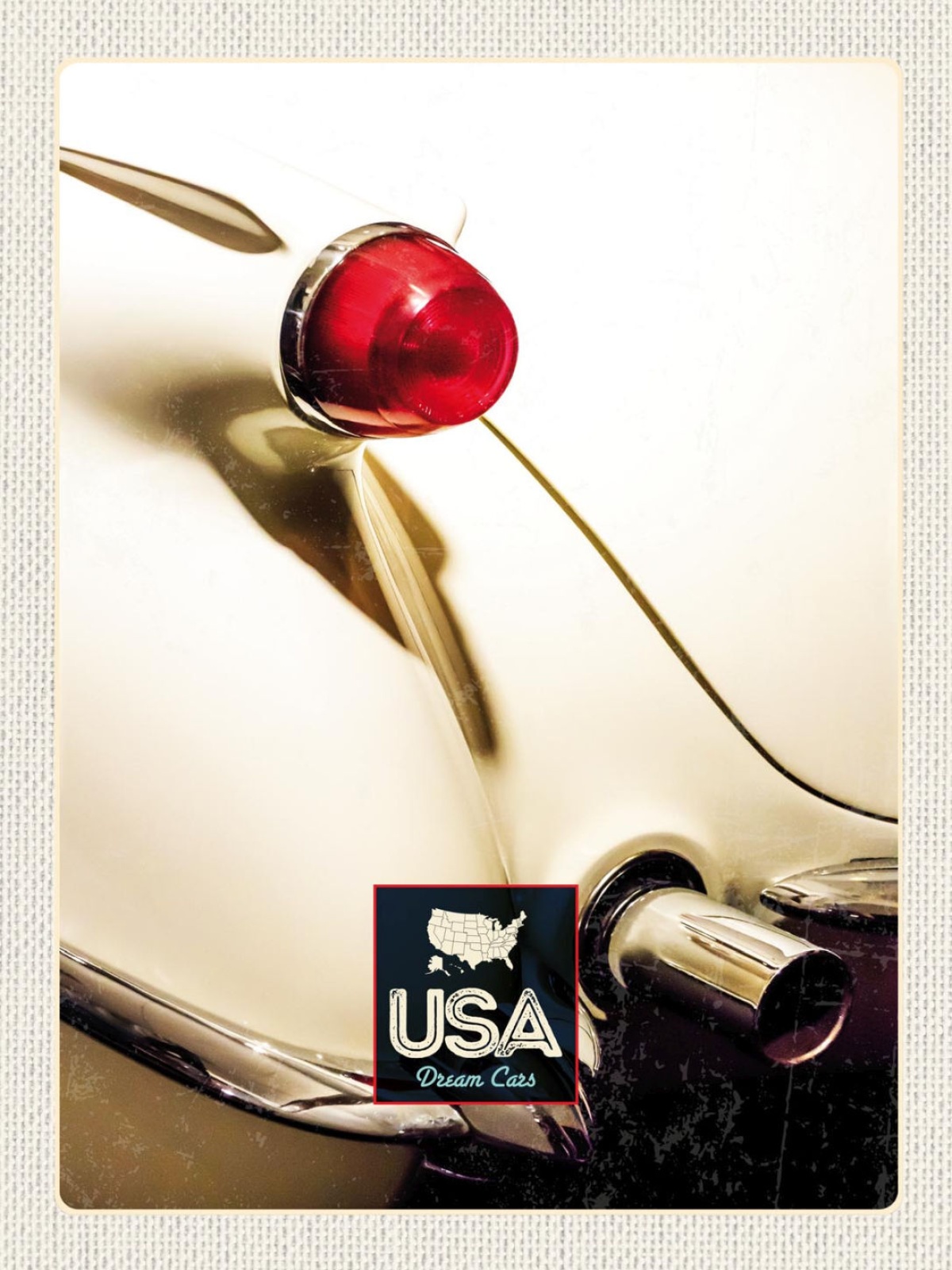 Schild USA Dream Cars Auto Oldtimer Weiß Amerika 12x18 20x30 30x40 Blech/Holz