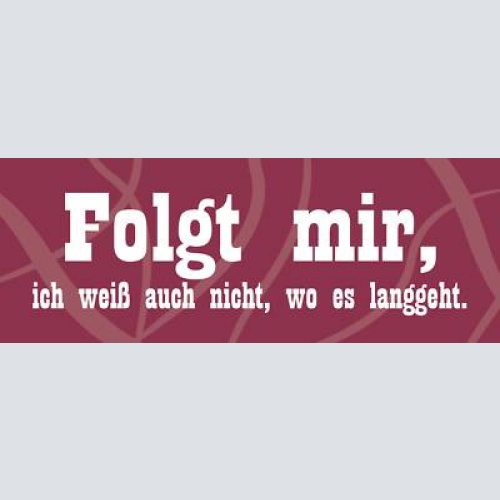 Schild folgt mir ich weiss auch nicht wo es langgeht 27 x 10 blech od. holz